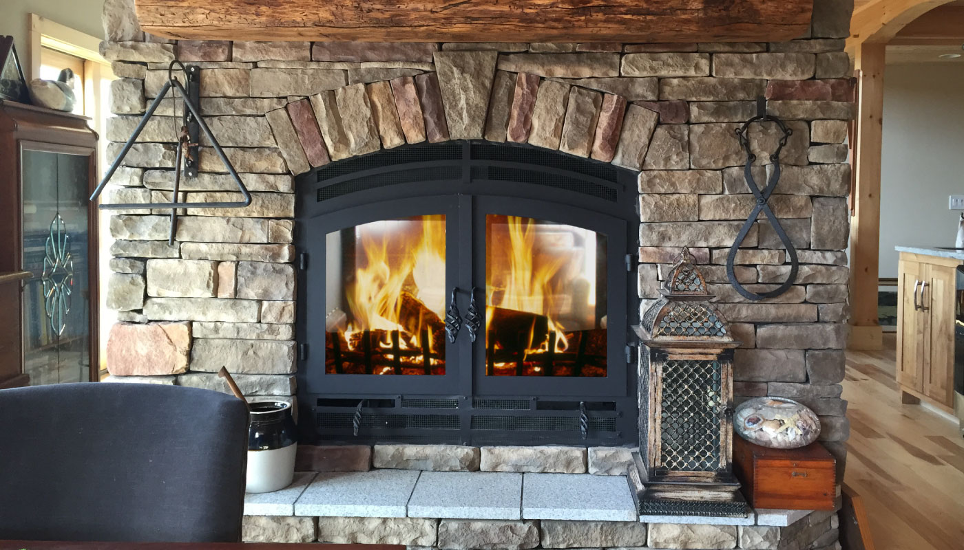 gas logs for double sided fireplace