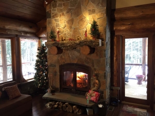 double sided fireplace indoor outdoor