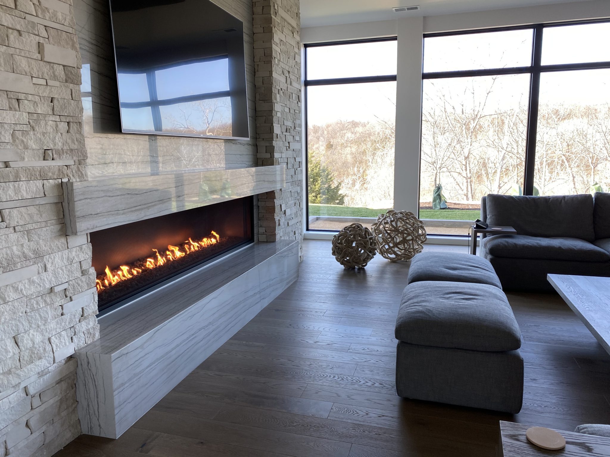 Linear Natural Gas Fireplaces Modern Fireplaces by Acucraft