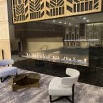 Acucraft Custom 11' Linear Single Sided Gas Fireplace with Black Reflective Media (1)