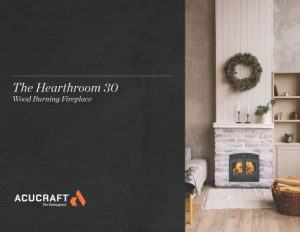 an image of the acucraft hearthroom 30 wood burning fireplace brochure