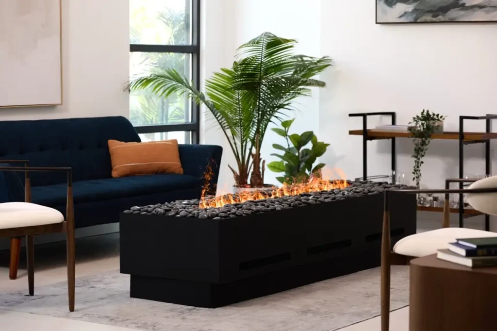 Four sided vapor fireplace four sided vapor fireplace