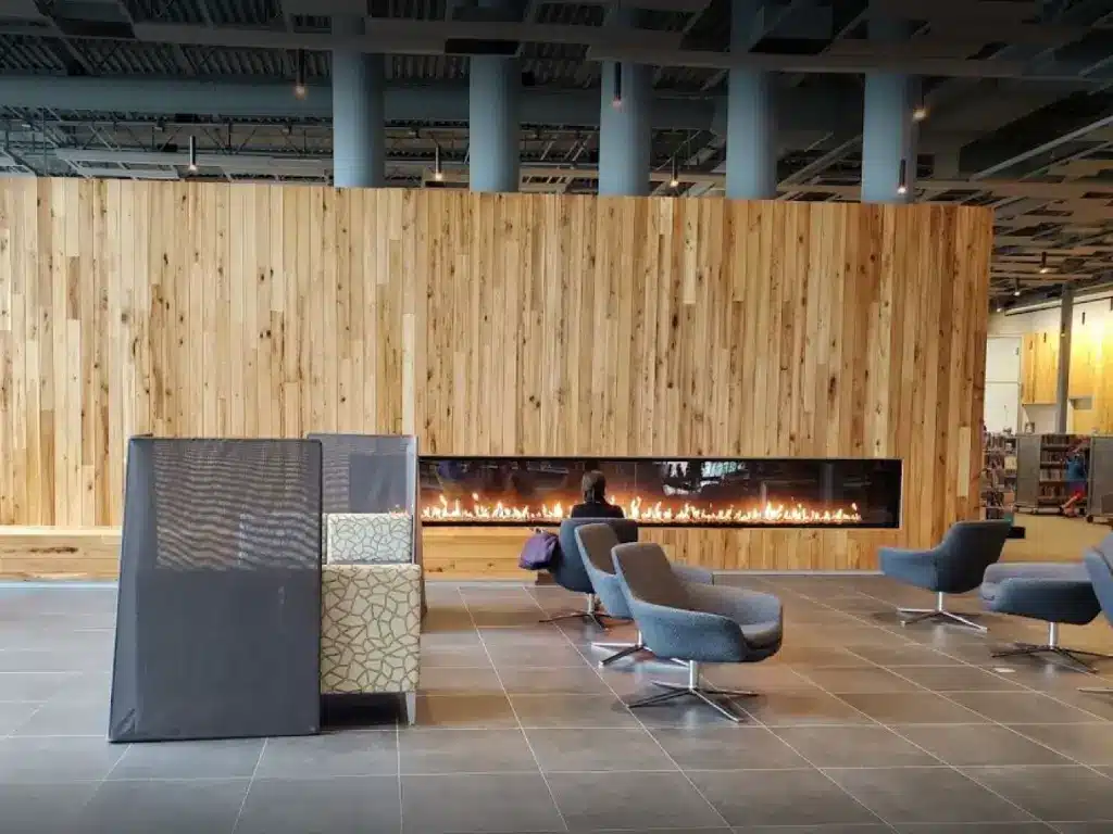 Acucraft-Custom-Long-Linear-Gas-Fireplace-for-Olathe-Indian-Creek-Library Acucraft-Custom-Long-Linear-Gas-Fireplace-for-Olathe-Indian-Creek-Library